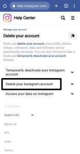 Instagram Account Delete Kaise Kare Step 6