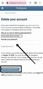 Instagram Account Delete Kaise Kare Step 9